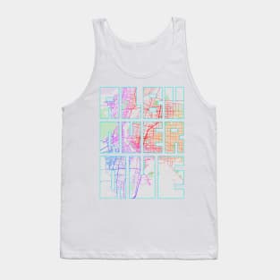 Albuquerque, USA City Map Typography - Colorful Tank Top